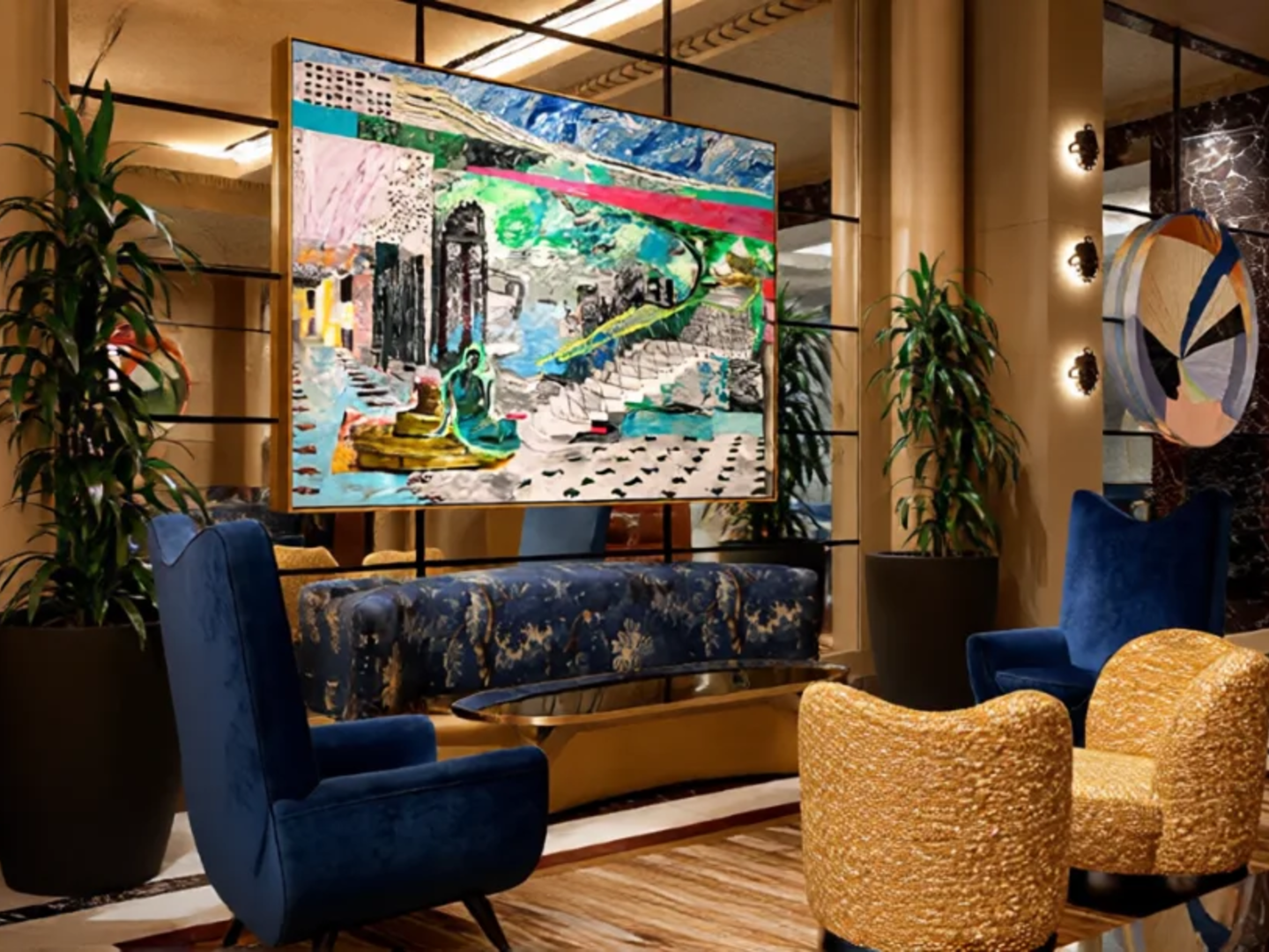 Hotel suite or corridor with installed Max Art program