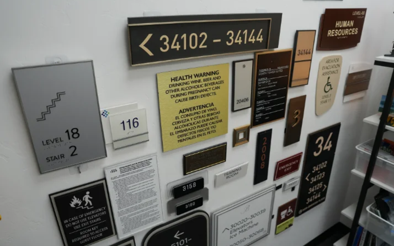 Installed wayfinding / ADA signage in situ