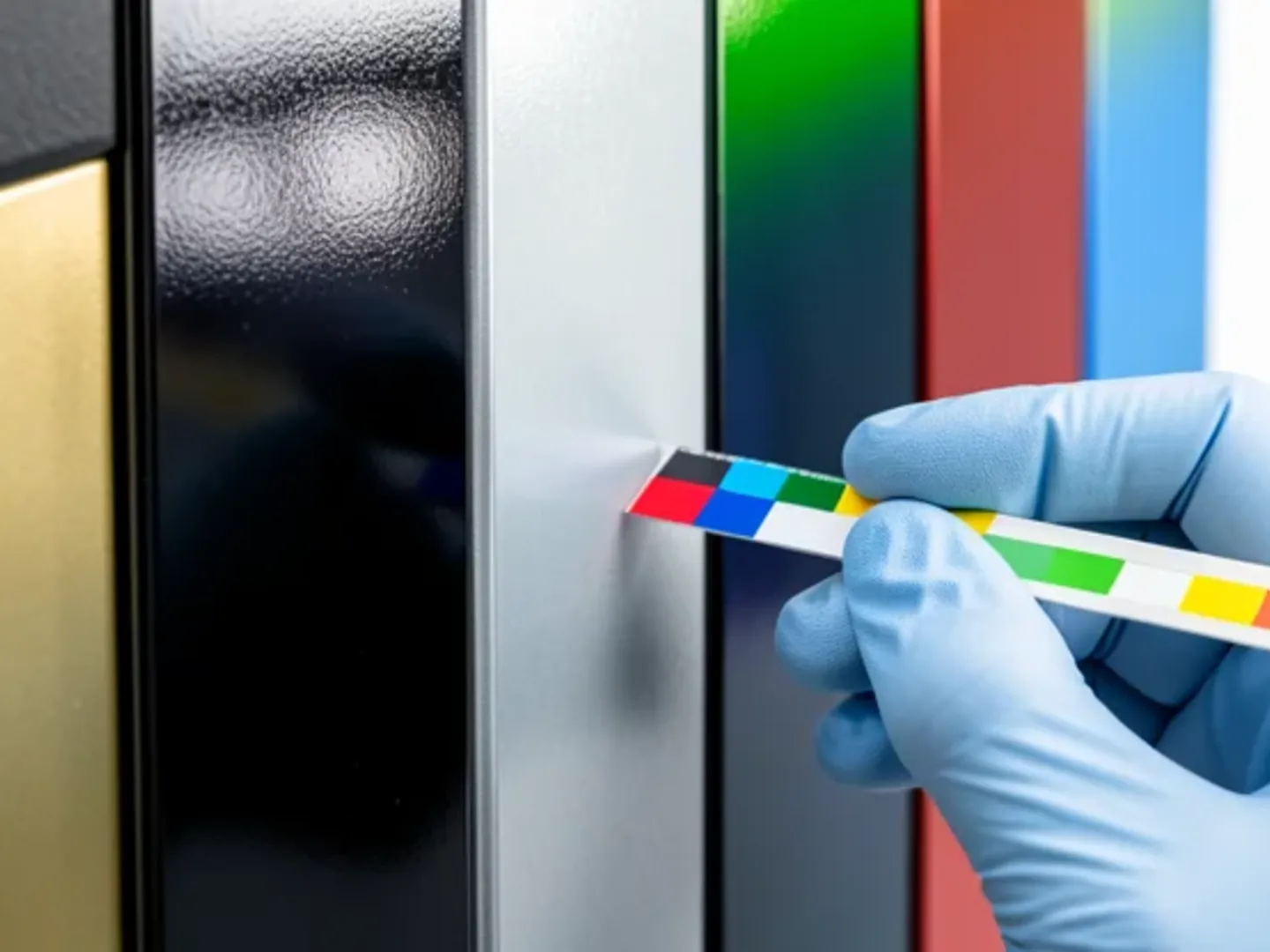 Spray booth / custom color mixing — Matthews Paint System in use
